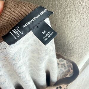 INC International Concepts Brown and White Jumpsuit